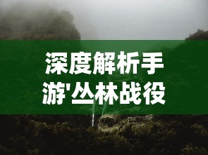 深度解析手游'丛林战役'：使用技巧秘籍，详细步骤指南及胜利关键因素透视